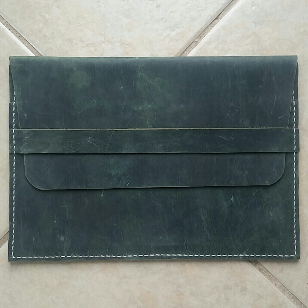 Leather Hunter Green I pad Case
